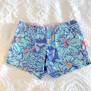 Lilly Pulitzer, size 10, Callahan style blue floor shorts